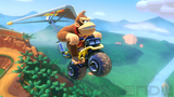 Donkey Kong using the cannon on GCN DK Mountain