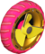 The Screw_PinkYellow tires from Mario Kart Tour