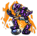 Artwork of Waluigi from Mario Strikers: Battle League
