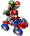 Artwork of Mario and Luigi for Mario Kart: Double Dash!!