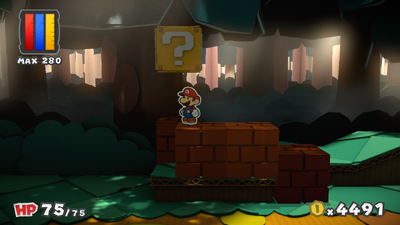 Fourth, fifth and sixth ? Blocks in Mondo Woods of Paper Mario: Color Splash.