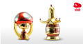 European Club Nintendo's Mushroom Cup and Banana Cup trophies from Mario Kart 7