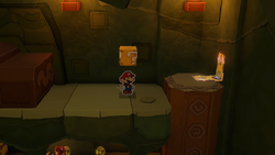 A ? Block found in the Earth Vellumental section of the Sea Tower in Paper Mario: The Origami King.