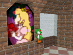 Yoshi in the room with The Princess's Secret Slide