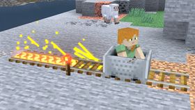 Alex using Minecart