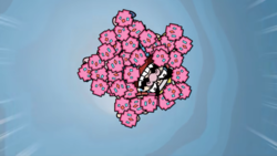 Wario being covered with game bugs at the end of WarioWare: Get It Together!