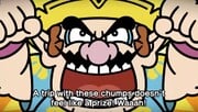 Wario reluctantly letting his friends join him