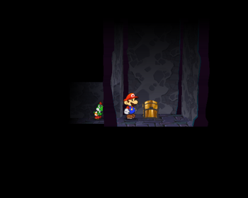 Third treasure chest in Creepy Steeple of Paper Mario: The Thousand-Year Door.