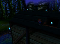 A set of blue Bananas and Banana Bunches in Fungi Forest.