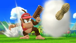 Diddy Kong's Peanut Popgun in Super Smash Bros. for Wii U.