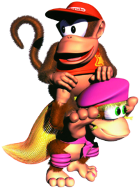 Diddy on Dixie Team-up DKC2.png