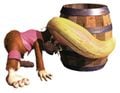 Dixie Kong and a Barrel