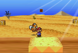 Fourth, fifth and sixth ? Blocks in Dry Dry Desert of Paper Mario.