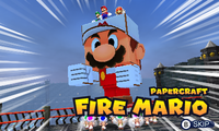 Papercraft Fire Mario