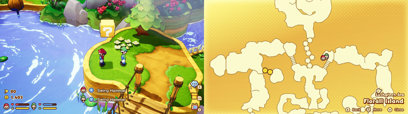 Third ? block in Florall Island from Mario & Luigi: Brothership