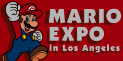 A sign of Mario Expo in Los Angeles in Mario Kart 8 Deluxe
