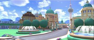 View of Berlin Byways 2 in Mario Kart Tour