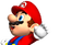 Mario's sprite when choosing players to field from Mario Superstar Baseball.