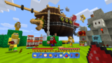 Koopa Troopa, Boom Boom, Shy Guy, Bowser, and Cat Mario in front of Bowser's Airship