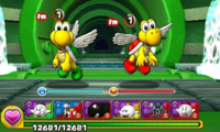 Screenshot of World 4-7, from Puzzle & Dragons: Super Mario Bros. Edition.