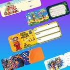 Thumbnail of a set of printable backpack tags branded with various Wii U games, such as Super Mario Maker, Yoshi's Woolly World, Animal Crossing: Happy Home Designer, Super Smash Bros. for Wii U, and Splatoon