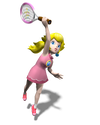 Artwork of Princess Peach in Mario Power Tennis