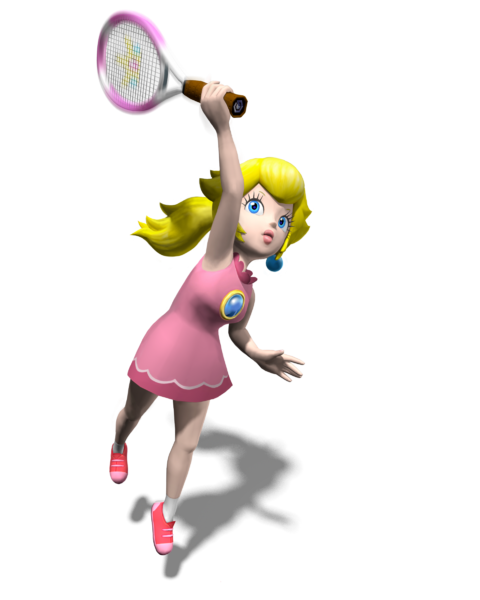 File:Princess Peach Artwork - Mario Power Tennis.png