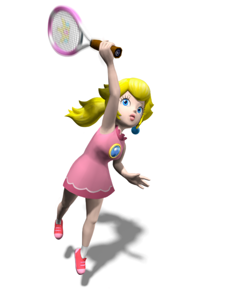 File:Princess Peach Artwork - Mario Power Tennis.png
