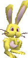 A yellow rabbit