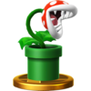 Piranha Plant's trophy render from Super Smash Bros. for Wii U