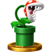 Piranha Plant's trophy render from Super Smash Bros. for Wii U