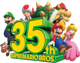 Render for the 35th anniversary of Super Mario Bros.