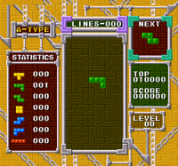 Gameplay of Tetris Mode from Tetris & Dr. Mario.