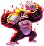 Artwork of Donkey Kong's Kong Bananza transformation in Donkey Kong Bananza