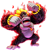 Artwork of Donkey Kong's Kong Bananza transformation in Donkey Kong Bananza