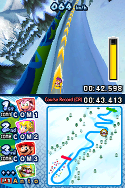 Luge event from Mario & Sonic at the Olympic Winter Games