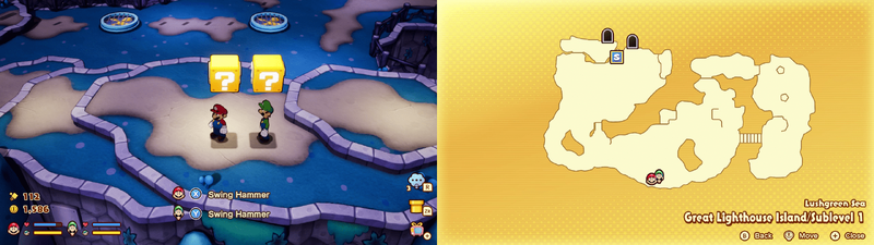 ? blocks 8-9 in the Lushgreen Sea Great Lighthouse Island from Mario & Luigi: Brothership