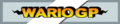A Wario GP trackside banner from Mario Kart Wii