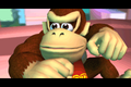 Donkey Kong looks at Mario