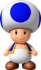 Artwork of Blue Toad in New Super Mario Bros. Wii