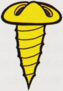 Artwork of a screw, from Super Mario Land 2: 6 Golden Coins.