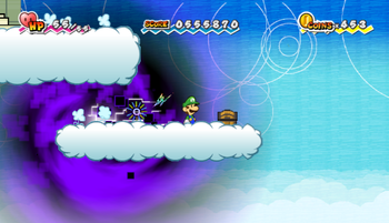 Sixth treasure chest in Overthere Stair of Super Paper Mario.