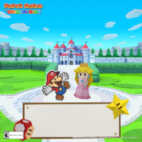Preset design from the Paper Mario: The Origami King Collage Maker