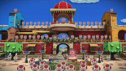 Everyone dancing to celebrate the return of the Red Big Paint Star.