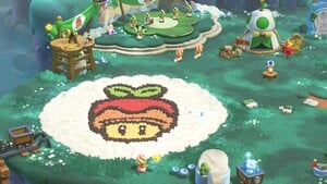The Super Flower Pot decorations for Camp Central after using an unsupported amiibo in Super Mario Bros. Wonder – Nintendo Switch 2 Edition + Meetup in Bellabel Park