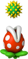 Artwork of a River Piranha Plant blowing a Spike Ball from Super Mario Run