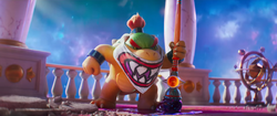 Bowser Jr. wielding his Magic brush in The Super Mario Galaxy Movie