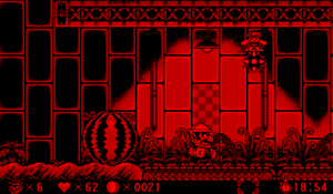 Final build screenshot of Stage 9 from Virtual Boy Wario Land