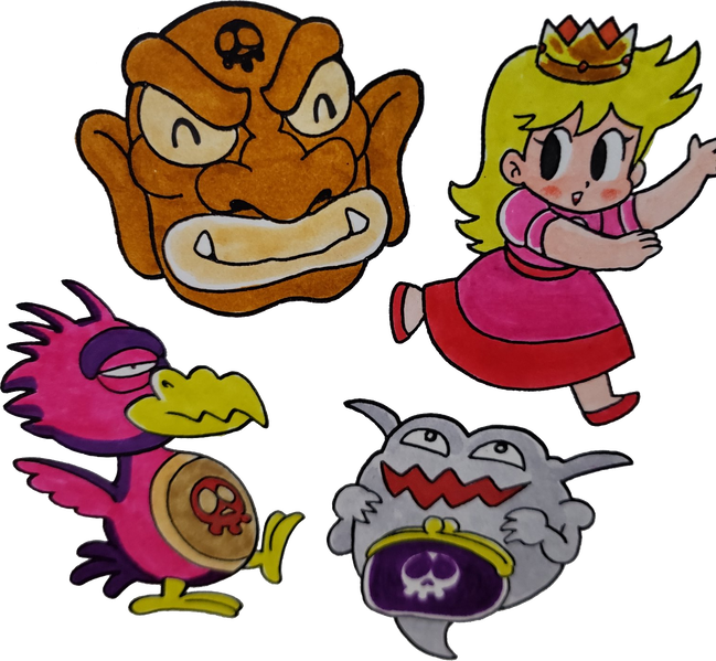 File:Wario Land BonBon character art.png