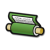 The icon for the Cluck-A-Pop prize "Green Scroll".